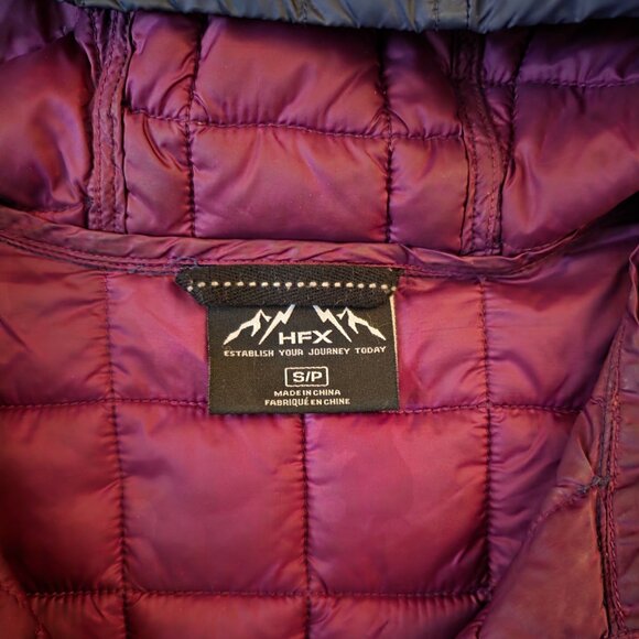 HFX Women Marine Navy Hooded Pullover Packable Puffer Jacket S  Outdoors - Picture 5 of 7